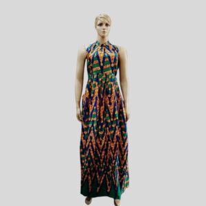 Hollandaise Wax Maxi Dress – African Print Elegance